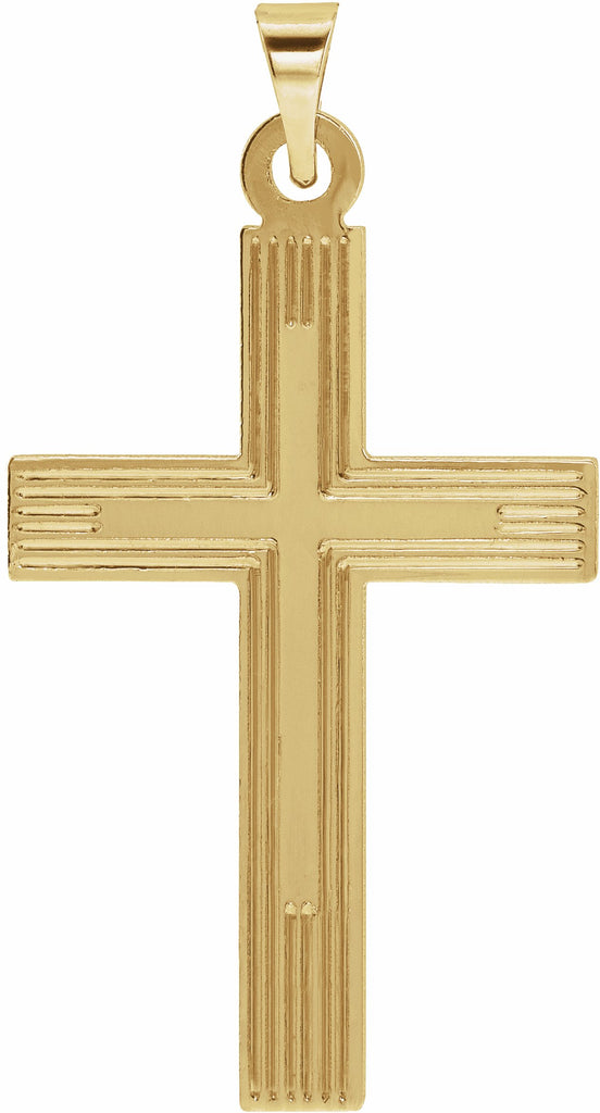 14k yellow cross pendant