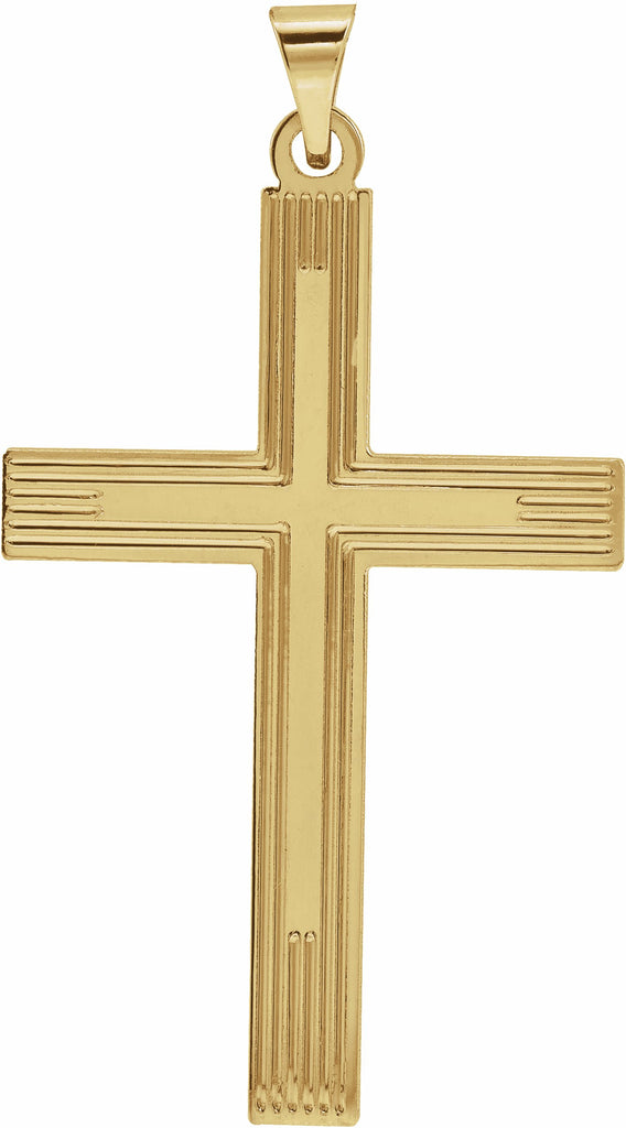 14k yellow cross pendant