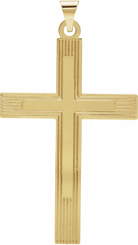14k yellow cross pendant