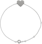 sterling silver heart 7-8" bracelet