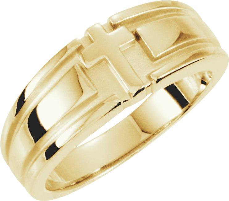 10k yellow 7.6 mm grooved cross band size 6