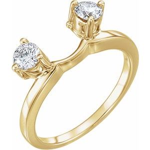 14k yellow 1/2 ctw diamond wrap-style enhancer ring 