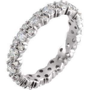 14k white 1 3/4 ctw diamond eternity band size 4.5  