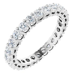 14k white 1 1/2 ctw diamond eternity band size 7