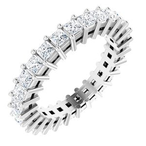 14k white 1 1/2 ctw diamond eternity band size 7  