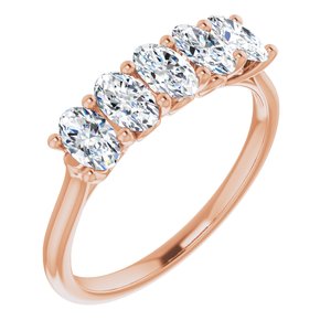 14k rose 1 1/6 ctw diamond anniversary band 