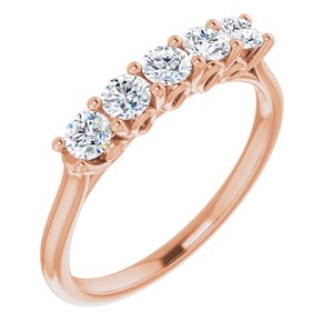 14k rose 1/2 ctw diamond anniversary band