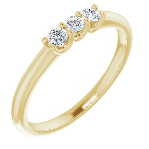 14k yellow 2.5 mm round forever  moissanite anniversary band 