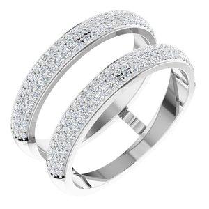 14k white 1/2 ctw diamond ring guard