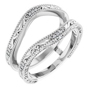 platinum .05 ctw diamond ring guard