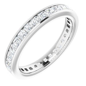 14k white 5/8 ctw diamond eternity band size 7