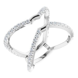 platinum 5/8 ctw diamond ring guard