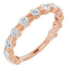 14k rose 1/2 ctw diamond anniversary band