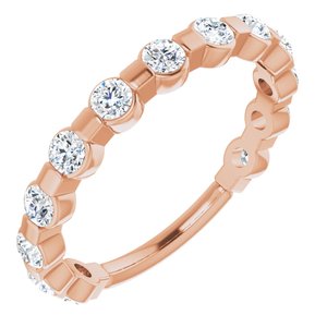 14k rose 1/2 ctw diamond anniversary band