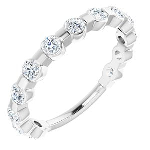 platinum 1/2 ctw diamond anniversary band