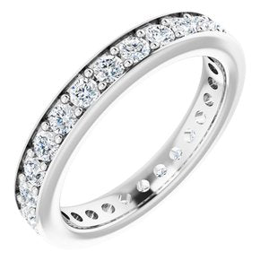 14k white 9/10 ctw diamond eternity band