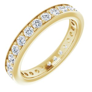 14k yellow 9/10 ctw diamond eternity band 