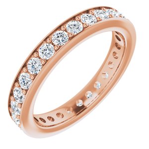 14k rose 7/8 ctw diamond eternity band