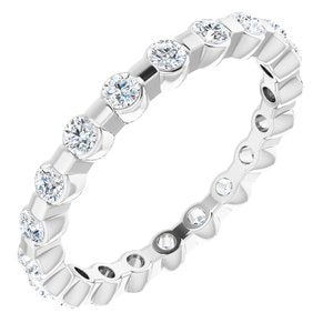 platinum 1/2 ctw diamond eternity band size 4.5