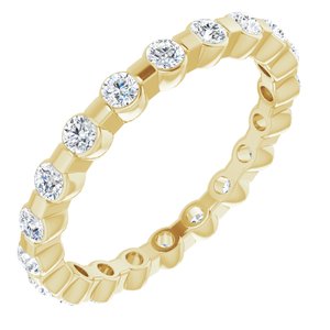 14k yellow 5/8 ctw diamond eternity band size 5.5