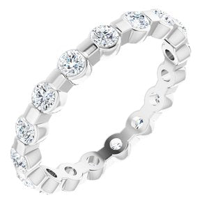 platinum 1 ctw diamond eternity band size 5