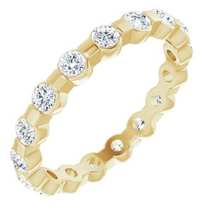 14k yellow 1 ctw diamond eternity band size 4.5