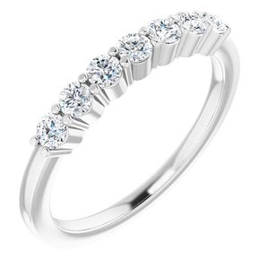 platinum 3/8 ctw diamond anniversary band