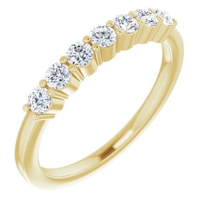 14k yellow 3/8 ctw diamond anniversary band