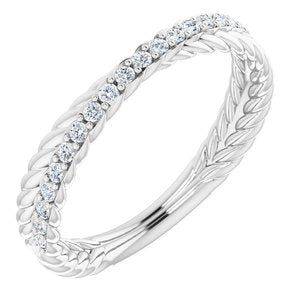 14k white 1/5 ctw diamond anniversary band