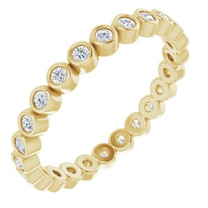 14k yellow 1/3 ctw diamond eternity band size 6.5