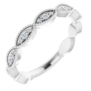 14k white 1/5 ctw diamond anniversary band