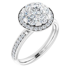 platinum 1 1/3 ctw diamond engagement ring