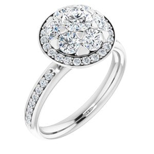 18k white 1 1/3 ctw diamond engagement ring