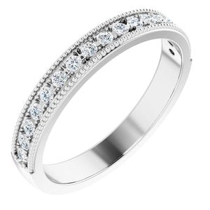 14k white 1/4 ctw diamond anniversary band