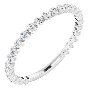 platinum 1/3 ctw diamond anniversary band 