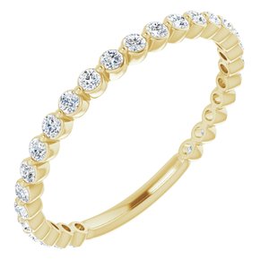 14k yellow 1/3 ctw diamond anniversary band 