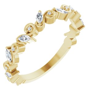 14k yellow 1/3 ctw diamond anniversary band