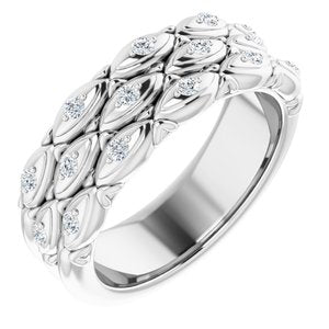 14k white 1/4 ctw diamond anniversary band