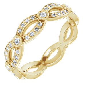 14k yellow 3/8 ctw diamond eternity band