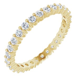 18k yellow 3/4 ctw diamond eternity band size 7.5