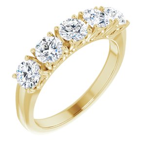 14k yellow 1 1/6 ctw diamond anniversary band