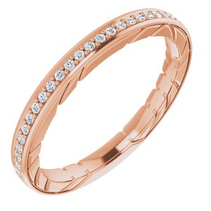 14k rose 1/8 ctw diamond anniversary band