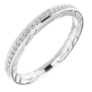 platinum 1/8 ctw diamond anniversary band