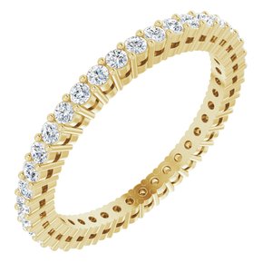 14k yellow 3/8 ctw diamond anniversary band size 6