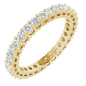 14k yellow 3/8 ctw diamond anniversary band size 5