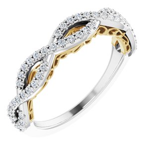 14k white 1/4 ctw diamond anniversary band