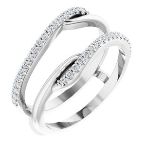 platinum 1/4 ctw diamond ring guard