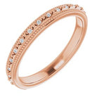 14k rose .05 ctw diamond matching band