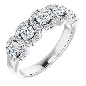 14k white 7/8 ctw diamond anniversary band