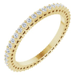 14k yellow 3/8 ctw diamond anniversary band size 5.5